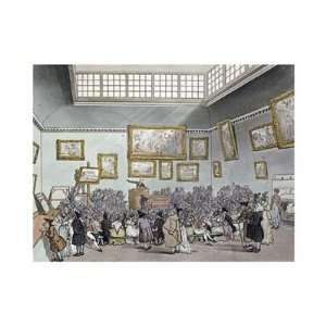  R. Ackermann   Colored Aquatint Of Christies Auction Room 