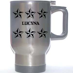  Personal Name Gift   LUCYNA Stainless Steel Mug (black 