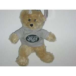 NEW YORK JETS 8 Plush TEDDY BEAR with Team Logo Embroidered Grey 