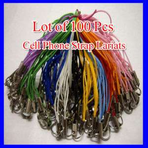 100 Pcs Cell Phone Strap With Split Ring 10 color C 7  