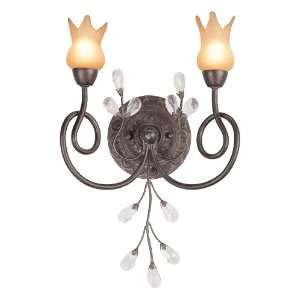 Classic Lighting 3762 BZP C Crystalique Mandarin 16 Wrought Iron with 