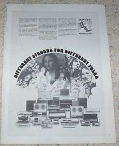 1971 ad Ampex stereo music sound Mona Lisa PRINT AD  
