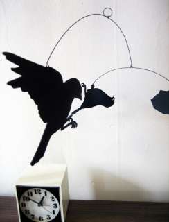 Salty and Sweet Two Birds One Stone Black Bird Modern Hanging Mobile 