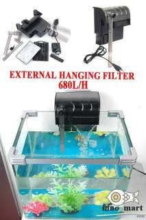 New Aquarium Fish Tank External Hanging Filter 680L/H  