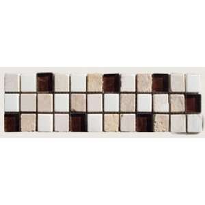  Montego Sela 3x12 Mix Glass/Stone Tumbled Border Tiling 