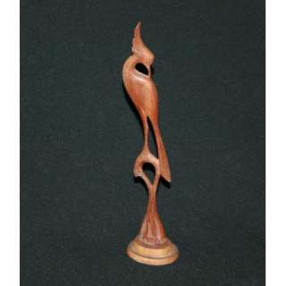 Antique European Hand Carving Wood Bird Figurine  