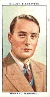 Howard Marshall Wills Radio Celebrities 2nd 1934  