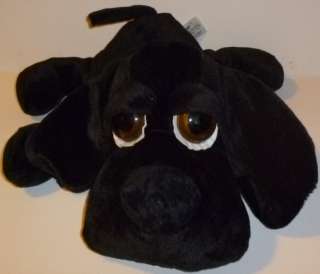 Russ Plush GUNTHER black LAB dog floppy stuffed animal with big eyes 