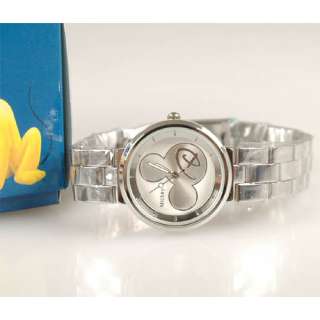 Disney Mickey mouse crystal Wrist steel Watch 0238 NEW  
