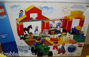 LEGO DUPLO EXPLORE #3618 53PC FARM SET MULTIPLE BUILDS 2002 ANIMALS 