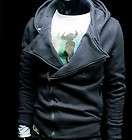 Fashion Mens Outwears Jackets Casual Hooded Zipper Embe