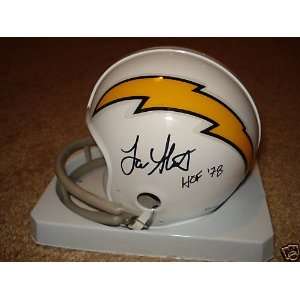  LANCE ALWORTH SIGNED AUTOGRAPHED SAN DIEGO CHARGERS MINI 