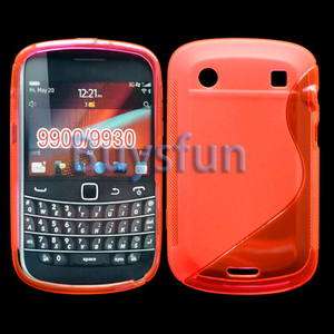 NEW RED S LINE STYLE GEL CASE COVER SKIN FOR BLACKBERRY 9900 9930 BOLD 