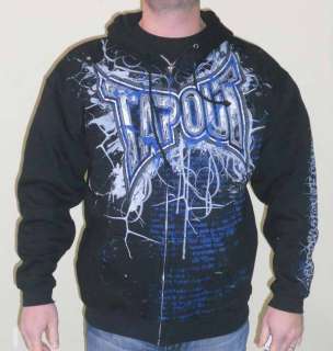 Tapout Hoodie ZIp Up Black, Grey, Blue TapouT Print NEW  