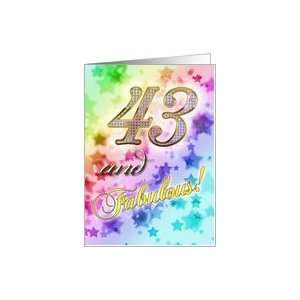  43rd Birthday card for someone fabulous Card Toys 