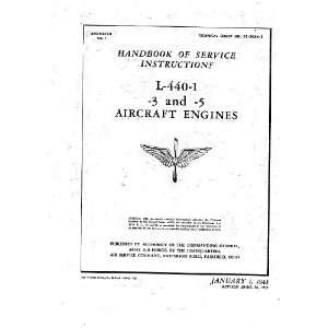   Ranger L 440  1 Aircraft Engine Service Manual Ranger Engines Books