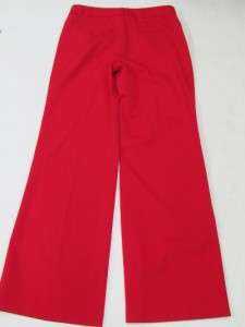NWOT EXPRESS EDITOR STRETCH WIDE LEG RED PANTS sz 0R  