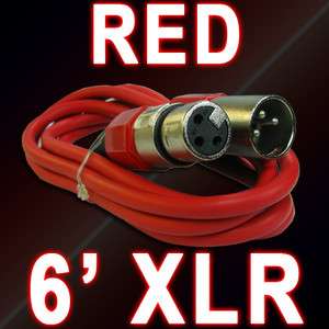   red Balanced XLR MALE TO FEMALE MIC MICROPHONE CABLE DMX cord  
