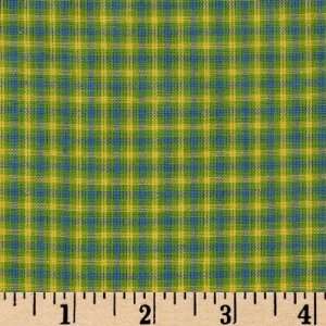   Cotton Plaid Lime/Yellow Fabric By The Yard Arts, Crafts & Sewing