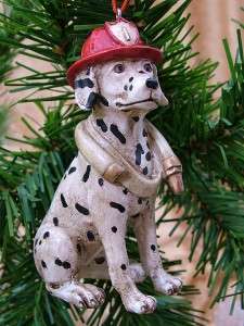   Fireman Hat Dalmation Dog Fire Hose House Christmas Tree Ornament