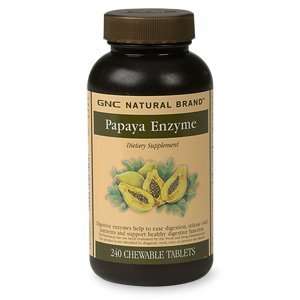  GNC Natural Brand Papaya Enzyme, Chewable Tablets, 240 ea 