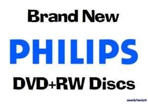 Blank Philips DVD+RW 4x 4.7 GB Disc Rewritable  