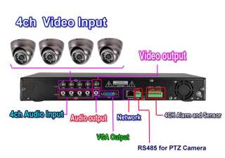 4CH H.264 Net Digital Video Recorder DVR Security CCTV  