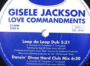 GISELE JACKSON LOVE COMMANDMENTS SPEED GARAGE 2x12@LISN  