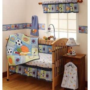 Bedtime Originals Super Sports Baby Crib 4 Piece Bedding Set  