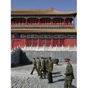  Chinese Soldiers Visiting the Forbidden City, Beijing 