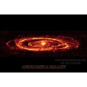  Andromeda Galaxy, SPITZER Space Telescope   24x36 Poster 
