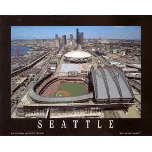 Seattles Safeco Field and Seattle Kingdome Poster  Sports 