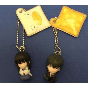  Anime Gintama Small Figure Keychain with Screen Cleaner 