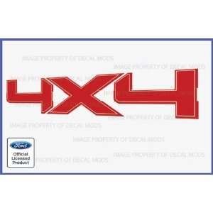  Ford 4x4 Decals Red  CR (2009 2012) (fits F150 Ranger 