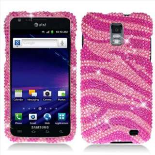 Pink Zebra Bling Hard Case Cover for Samsung Galaxy S 2 II Skyrocket 