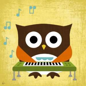  Owl Band Keyboardist Canvas Reproduction