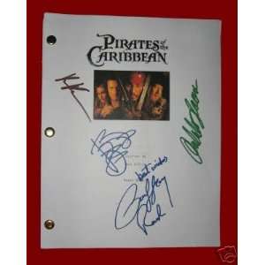 PIRATES OF THE CARIBBEAN SIGNED MOVIE SCRIPT BY JOHNNY DEPP + ORLANDO 