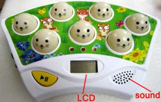   Whack Hamster Fight Whac A Mole Game LCD Sound Toy 9.5 #1057  