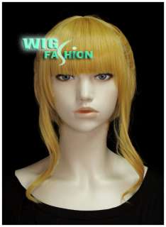 New Fashion Styled Yelllow Blonde Hair Wig With Bangs  