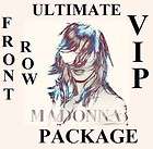 MADONNA 11/12 FRONT ROW FLOOR VIP PACKAGE MADISON SQUAR