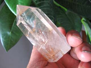 RARE NATURAL have Hair RUTILATED quartz crystal point  