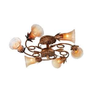 Crystorama Lighting Group 5677 GL Gold Leaf European Classic Six Light 