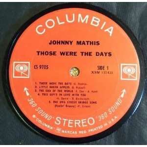    Johnny Mathis   Those Were The Days (Coaster) 