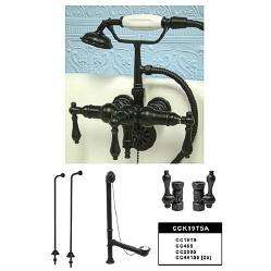 Oil Rubbed Bronze Clawfoot Tub Faucet Drain Supply Kit  