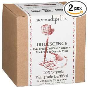 SerendipiTea Iridescence, Organic Black Tea & Organic Min, 4 Ounce 