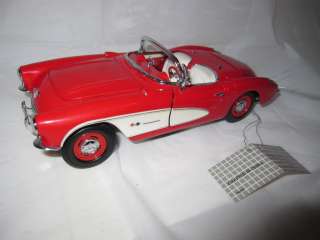 Franklin Mint 1/24 1957 Chevrolet Corvette Diecast Precision Model Red 