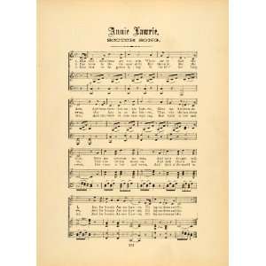   Folk Song Sheet Music Lyrics   Original Halftone Print