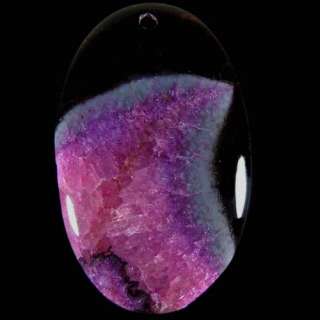 gorgeous Druzy Geode agate pendant bead stone i1255  