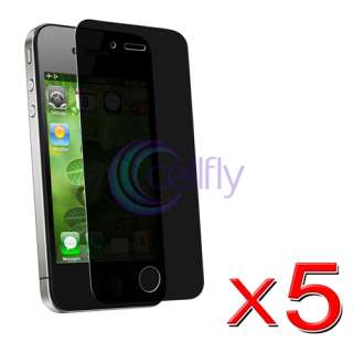 5x Privacy LCD Screen Protector Accessory Bundle For Apple iPhone 4 4G 
