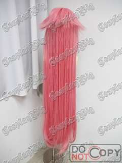   long CANDY PINK straight flip out cosplay wig YUNO GASAI Future Diary